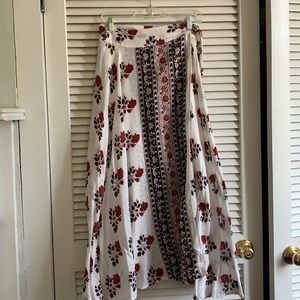 Free people wrap midi skirt size m